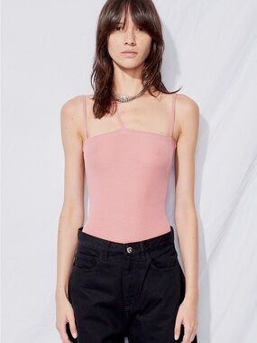 NWT Baserange Nida Tank in Ruby Pink S New strappy top cotton